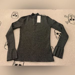 NWT! Metallic Mock Turtleneck Sweater